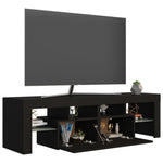 ZNTS TV Cabinet with LED Lights Black 140x36.5x40 cm 804365