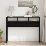 Console Table Black Oak 105 x 30 x 80 cm Engineered Wood 862660