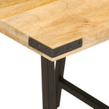 Side Table 45x45x50 cm Solid Wood Mango and Iron 372734