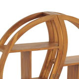 Yin Yang Wall Shelf 100x20x100 cm Solid Teak Wood 320772