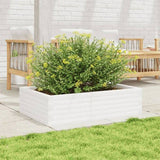 Garden Planter White 90x60x23 cm Solid Wood Pine 847234