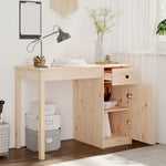 ZNTS Desk 100x50x75 cm Solid Wood Pine 814629