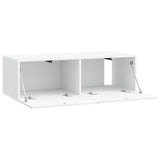 Wall-Mounted TV Cabinet White 98 x 41 x 30 cm Engineered Wood 898525