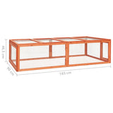 Rabbit Hutch 183x90x46.5 cm Solid Firwood 170877