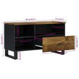 TV Cabinet 80x33x46 cm Solid Wood Mango&Engineered Wood 351977