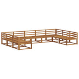 Outdoor Sofa Set 9 pcs Natural Solid Acacia Wood 3368152