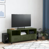 TV Cabinet Olive Green 100.5x39x43.5 cm Steel 846696