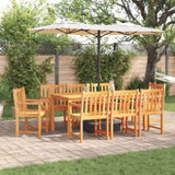 Garden Dining Set 9 pcs Brown Solid Acacia Wood 3375648