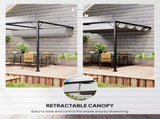 3 x 3 m Pergola, with Sliding Canopy - Grey T3398P314665