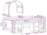 Bed with Tunnel 3 pcs Sonoma Oak and White Engineered Wood 3423509