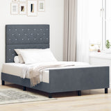 ZNTS Bed Frame Dark Grey 120x200 cm Velvet 3344868