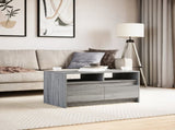 Coffee Table with LED Lights Grey Sonoma Engineered Wood 851996