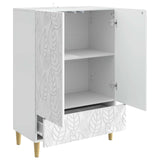Sideboard High Gloss White 66 x 34.5 x 95 cm Engineered Wood 895129
