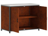 Kitchen Storage HATTEM Rusty 90 x 50 x 92 cm Steel 874988
