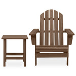Garden Adirondack Chair with Table Solid Fir Wood Brown 315921
