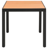 Garden Table Brown 80x80x74 cm Aluminium and WPC 42793