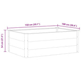 Garden Raised Bed WPC 150x100x54 cm Grey 43609