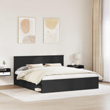 Bed Frame with Headboard Black 180 x 200 cm Solid Pine Wood 3410565