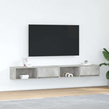 TV Cabinets 2 pcs Concrete Grey 100x31x25.5 cm Engineered Wood 861479