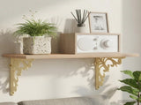 Wall Shelf Brackets 12 pcs Antique White 10 x 10 x 2.8 cm Steel 42038828
