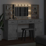 Dressing Table Set 3 pcs Concrete Grey Engineered Wood 3334284