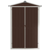 Garden Shed Brown 116x45x175 cm Galvanised Steel 46304