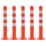 Traffic Control Bollards 5 pcs Plastic 75 cm 142829