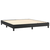 Box Spring Bed Frame Black Super King Faux Leather 3121185