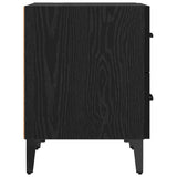 Bed Cabinet Black Oak 40 x 35 x 47.5 cm Engineered Wood 880569