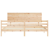 Bed Frame without Mattress Super King Size Solid Wood 3195236