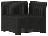 4-Seater Garden Sofa Rattan Look PP Anthracite 3443850