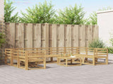 Outdoor Sofa Set 10 pcs White Solid Acacia Wood 3388238