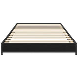 Bed Frame Black Oak 80 x 200 cm Engineered Wood 8009147