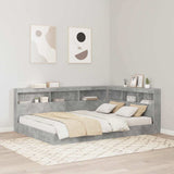 Storage Headboard Concrete Grey Engineered Wood 3335496