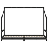 Kids Bed Frame Black 2x cm Solid Wood Pine 3200591
