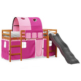 Kids' Loft Bed with Tunnel Pink 80x200 cm Solid Wood Pine 3309100