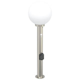 Bollard Light with Sensor&Outlet 80 cm Stainless Steel IP44 4006107