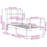 Bookcase Bed without Mattress White 90x200 cm Solid Wood Pine 3321803