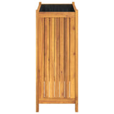 Garden Planter with Liner 54x31x75 cm Solid Wood Acacia 366433