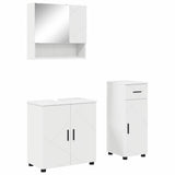 Bathroom Furniture Set 3 pcs White Engineered wood & Metal 3392953