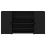 Reception Desk Black Oak 200x50x103.5 cm Engineered Wood 3324179