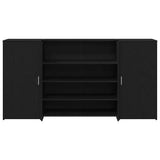 Reception Desk Black Oak 200x50x103.5 cm Engineered Wood 3324179