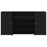 Reception Desk Black Oak 200x50x103.5 cm Engineered Wood 3324179