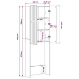 Toilet Cabinet ZWOLLE High Gloss White 66 x 25.5 x 190 cm 896479