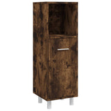 4 Piece Bathroom Cabinet Set Smoked Oak Engineered Wood 3187612