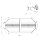 Table Top Oval Solid Teak Wood Natural 42033173