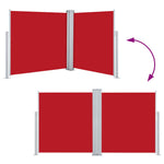 Retractable Side Awning Red 120x600 cm 48453