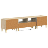 5 Piece LED TV Cabinet Sonoma Oak Engineered Wood 3416759