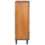 Highboard Acacia Brown Finish 60 x 33 x 100 cm Solid Mango Wood 4017930
