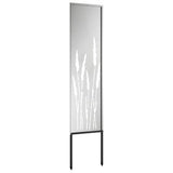 Garden Privacy Screen Silver 32 x 140 cm Galvanised steel 876243